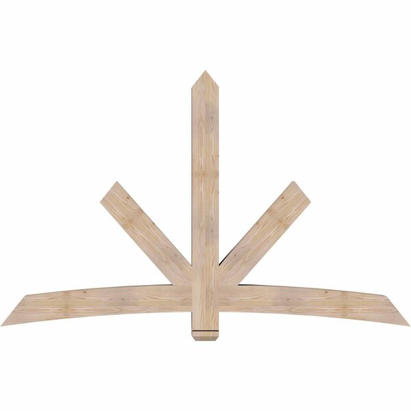 Ekena Millwork Alberta Smooth Timber Gable Bracket, Douglas Fir, 84"W x 53"H x 5 1/2"D x 5 1/2"F, 15/12 Pitch GBW084X53X0606ALB00SDF - main